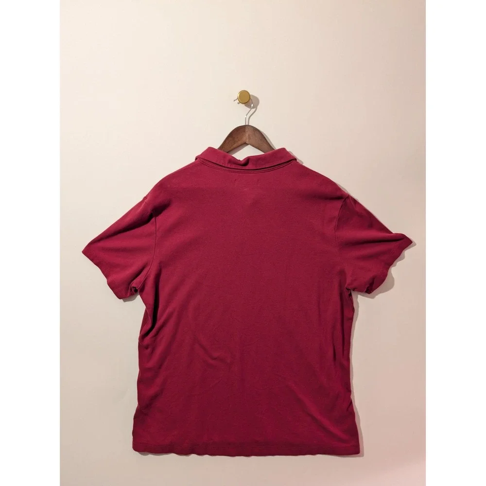 Banana Republic Polo Shirt Mens XL Red Excellent Short Sleeve Casual Solid Top